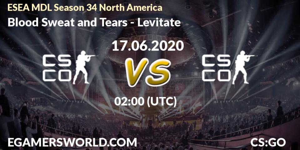 Prognose für das Spiel Blood Sweat and Tears VS Levitate. 17.06.2020 at 02:05. Counter-Strike (CS2) - ESEA MDL Season 34 North America