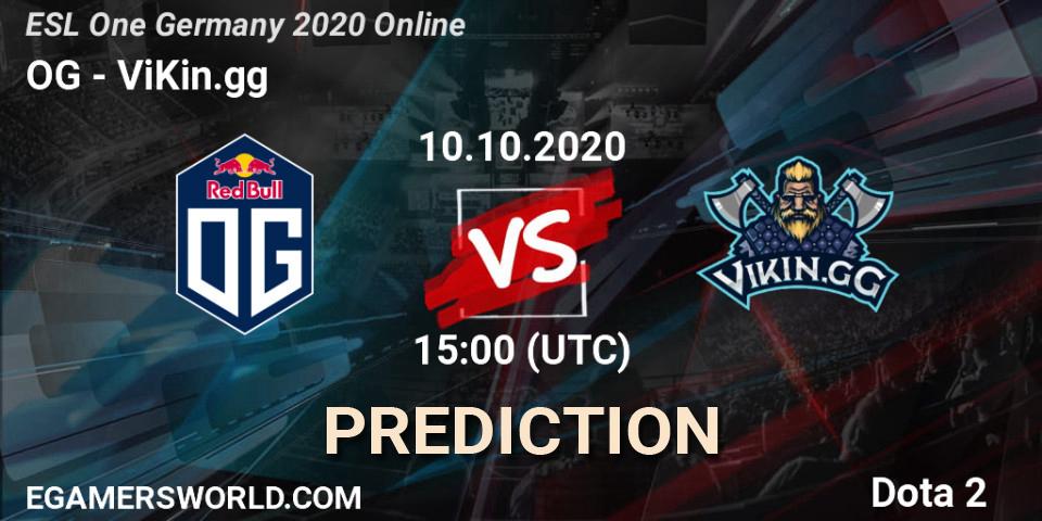 Prognose für das Spiel OG VS ViKin.gg. 10.10.20. Dota 2 - ESL One Germany 2020 Online
