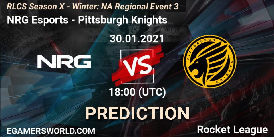 Prognose für das Spiel NRG Esports VS Pittsburgh Knights. 30.01.21. Rocket League - RLCS Season X - Winter: NA Regional Event 3