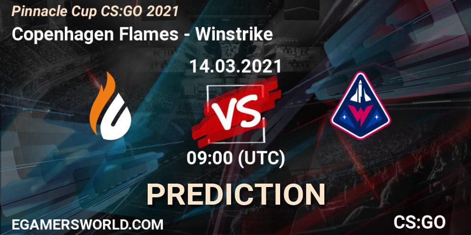 Prognose für das Spiel Copenhagen Flames VS Winstrike. 14.03.21. CS2 (CS:GO) - Pinnacle Cup #1