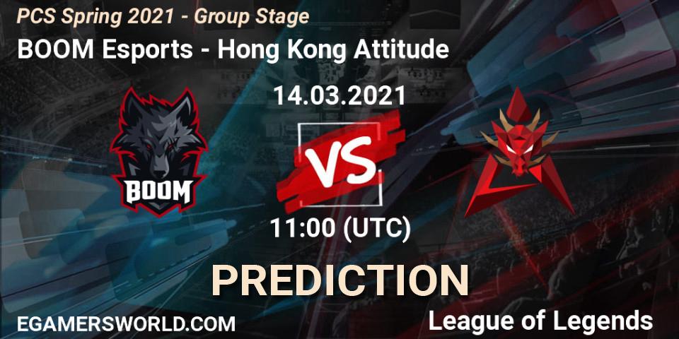 Prognose für das Spiel BOOM Esports VS Hong Kong Attitude. 14.03.2021 at 11:00. LoL - PCS Spring 2021 - Group Stage