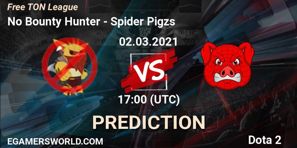 Prognose für das Spiel No Bounty Hunter VS Spider Pigzs. 02.03.2021 at 17:01. Dota 2 - Free TON League