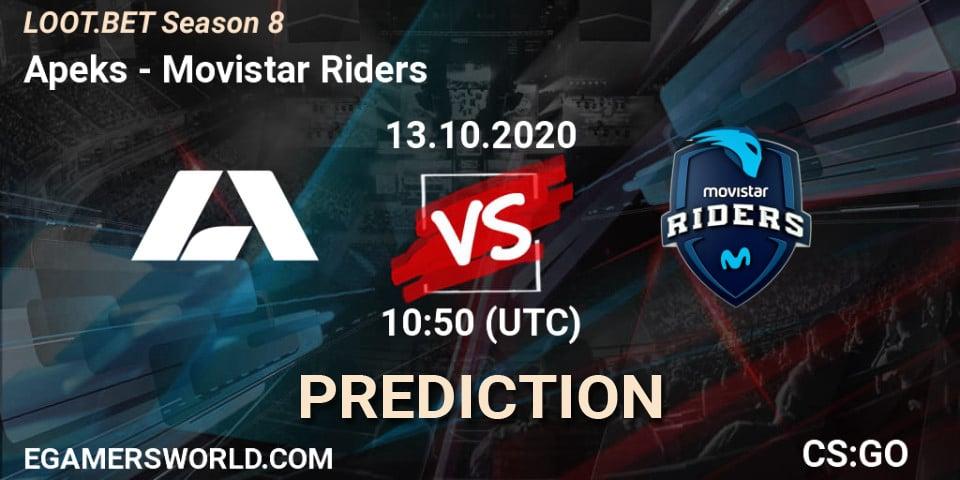 Prognose für das Spiel Apeks VS Movistar Riders. 13.10.20. CS2 (CS:GO) - LOOT.BET Season 8