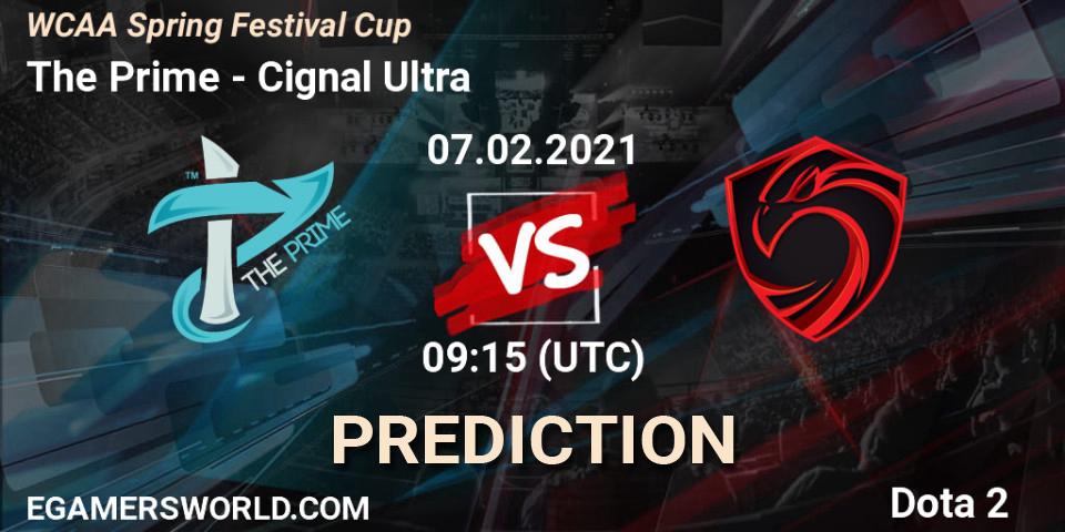 Prognose für das Spiel The Prime VS Cignal Ultra. 07.02.21. Dota 2 - WCAA Spring Festival Cup
