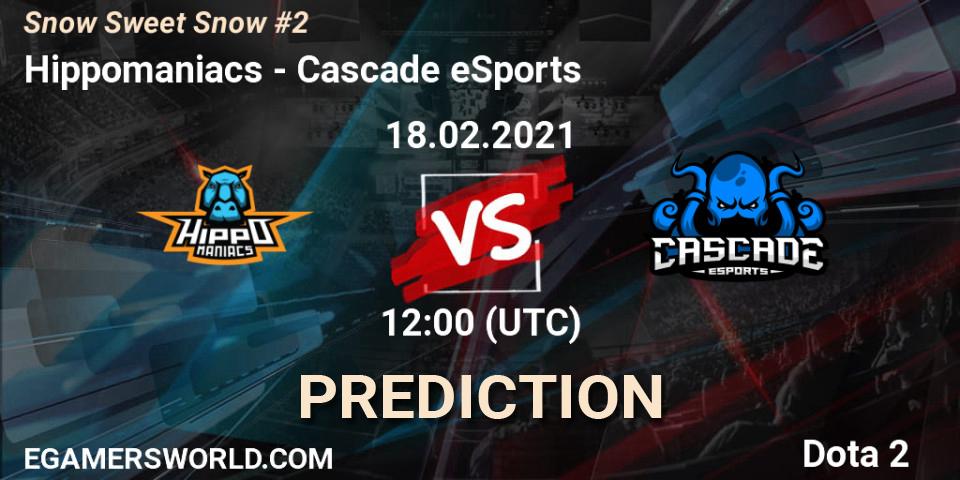 Prognose für das Spiel Hippomaniacs VS Cascade eSports. 18.02.2021 at 12:02. Dota 2 - Snow Sweet Snow #2