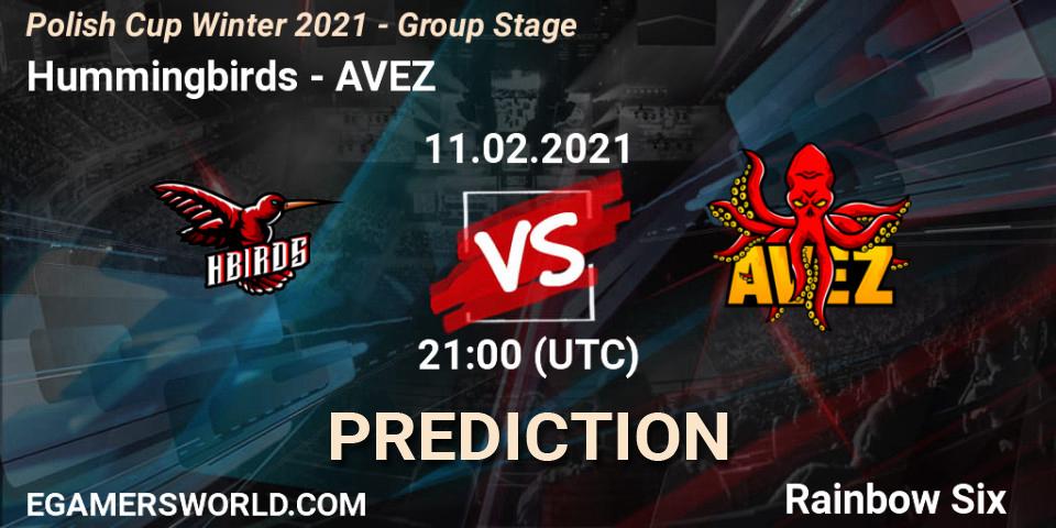 Prognose für das Spiel Hummingbirds VS AVEZ. 11.02.2021 at 21:00. Rainbow Six - Polish Cup Winter 2021 - Group Stage