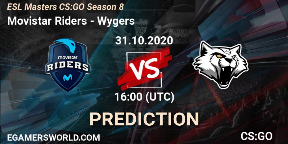 Prognose für das Spiel Movistar Riders VS Wygers. 31.10.20. CS2 (CS:GO) - ESL Masters CS:GO Season 8