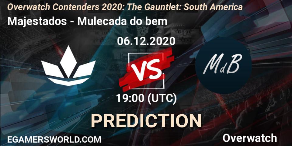 Prognose für das Spiel Majestados VS Mulecada do bem. 06.12.2020 at 19:00. Overwatch - Overwatch Contenders 2020: The Gauntlet: South America