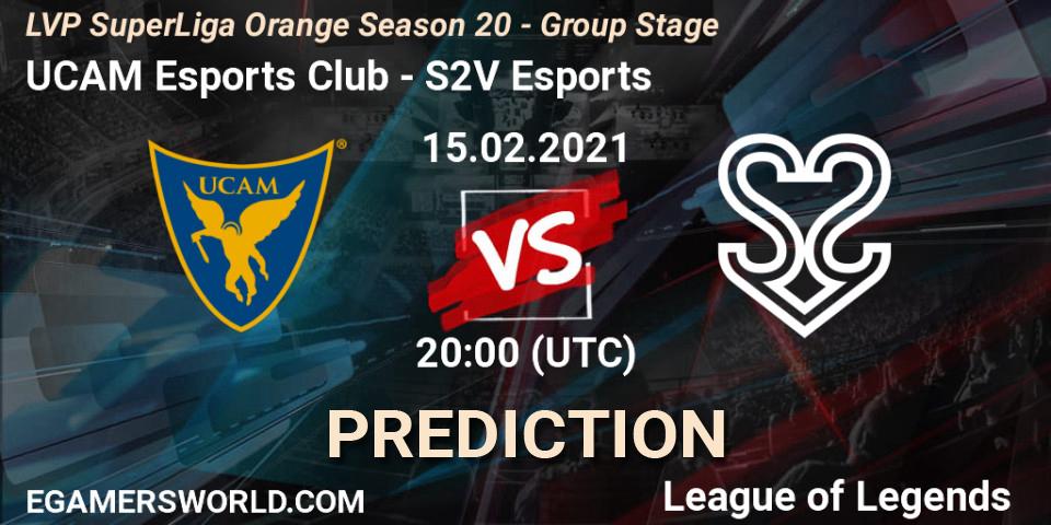 Prognose für das Spiel UCAM Esports Club VS S2V Esports. 15.02.2021 at 20:15. LoL - LVP SuperLiga Orange Season 20 - Group Stage