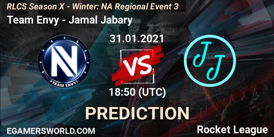 Prognose für das Spiel Team Envy VS Jamal Jabary. 31.01.21. Rocket League - RLCS Season X - Winter: NA Regional Event 3