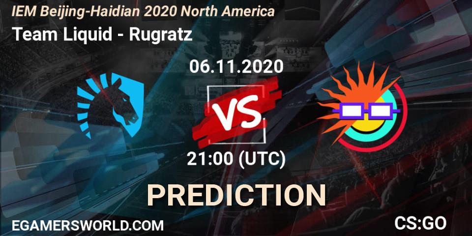 Prognose für das Spiel Team Liquid VS Rugratz. 06.11.20. CS2 (CS:GO) - IEM Beijing-Haidian 2020 North America