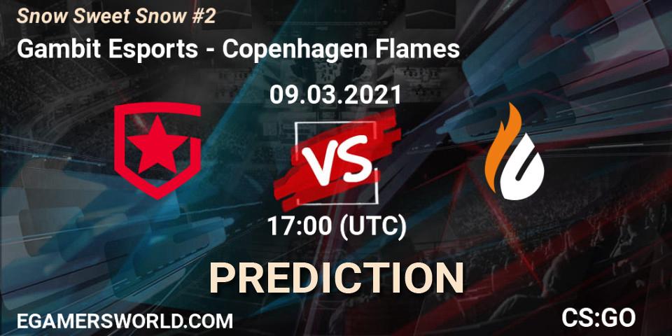 Prognose für das Spiel Gambit Esports VS Copenhagen Flames. 09.03.2021 at 18:10. Counter-Strike (CS2) - Snow Sweet Snow #2