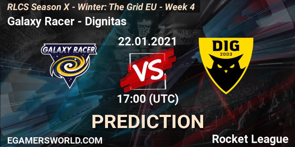 Prognose für das Spiel Galaxy Racer VS Dignitas. 22.01.2021 at 17:00. Rocket League - RLCS Season X - Winter: The Grid EU - Week 4