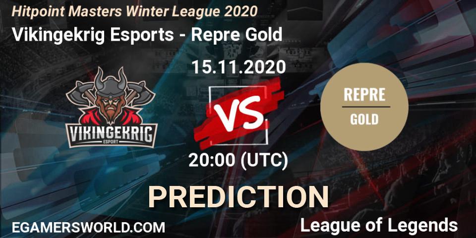 Prognose für das Spiel Vikingekrig Esports VS Repre Gold. 15.11.2020 at 20:00. LoL - Hitpoint Masters Winter League 2020