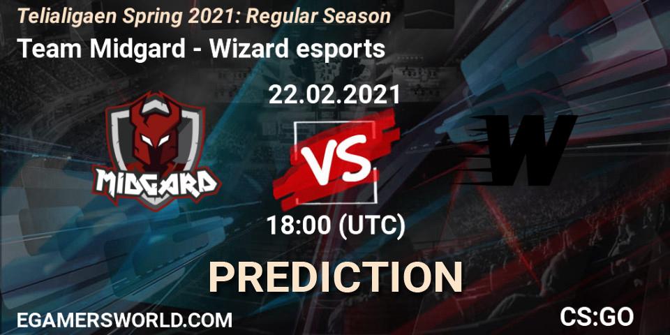 Prognose für das Spiel Team Midgard VS Wizard esports. 22.02.2021 at 18:00. Counter-Strike (CS2) - Telialigaen Spring 2021: Regular Season