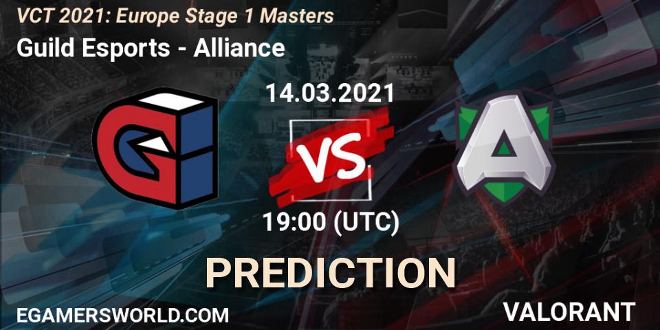 Prognose für das Spiel Guild Esports VS Alliance. 14.03.2021 at 19:00. VALORANT - VCT 2021: Europe Stage 1 Masters