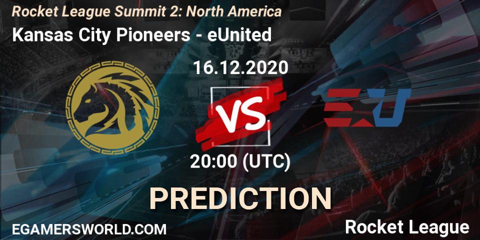 Prognose für das Spiel Kansas City Pioneers VS eUnited. 16.12.2020 at 20:00. Rocket League - Rocket League Summit 2: North America