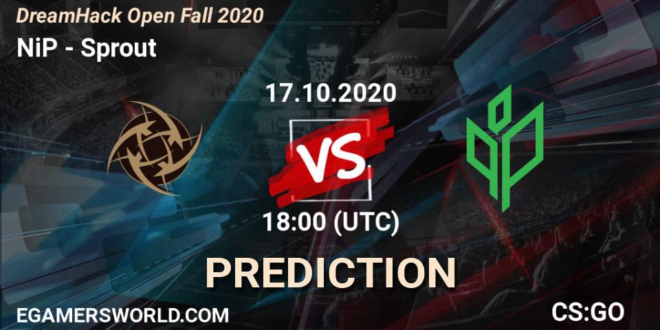 Prognose für das Spiel NiP VS Sprout. 17.10.20. CS2 (CS:GO) - DreamHack Open Fall 2020