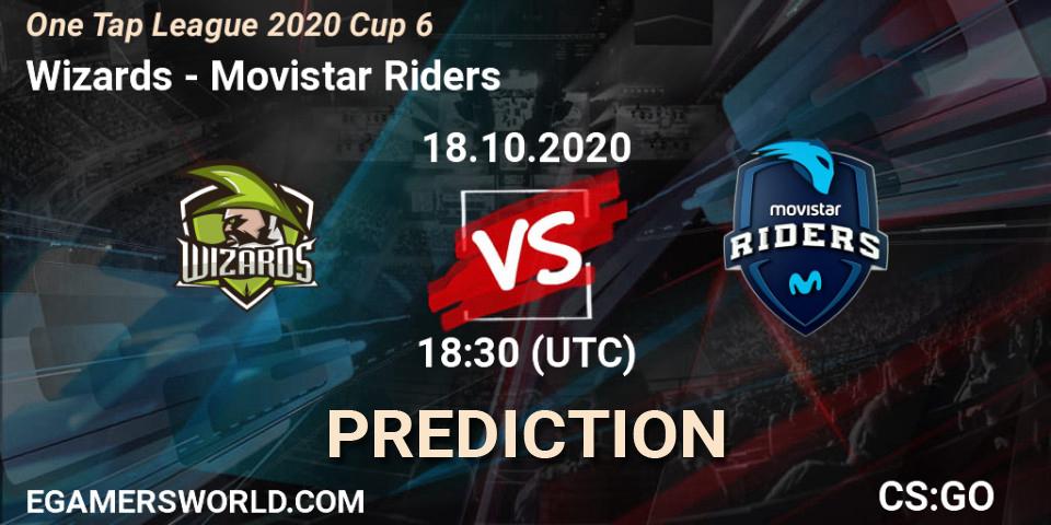 Prognose für das Spiel Wizards VS Movistar Riders. 18.10.2020 at 18:30. Counter-Strike (CS2) - One Tap League 2020 Cup 6