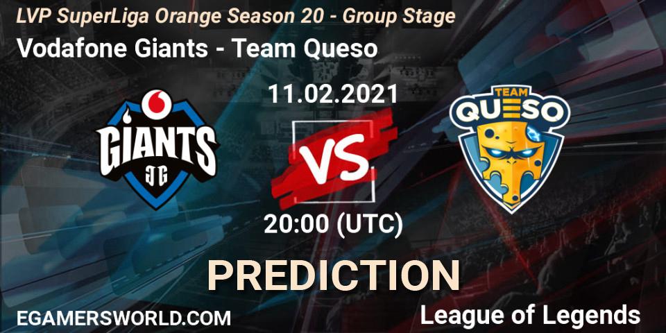 Prognose für das Spiel Vodafone Giants VS Team Queso. 11.02.2021 at 20:00. LoL - LVP SuperLiga Orange Season 20 - Group Stage