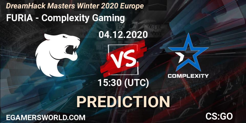 Prognose für das Spiel FURIA VS Complexity Gaming. 04.12.20. CS2 (CS:GO) - DreamHack Masters Winter 2020 Europe