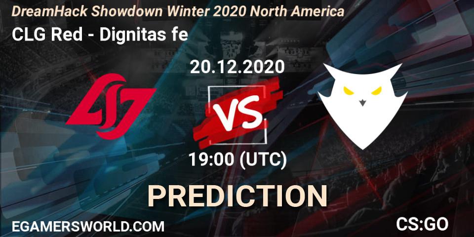 Prognose für das Spiel CLG Red VS Dignitas fe. 20.12.20. CS2 (CS:GO) - DreamHack Showdown Winter 2020 North America