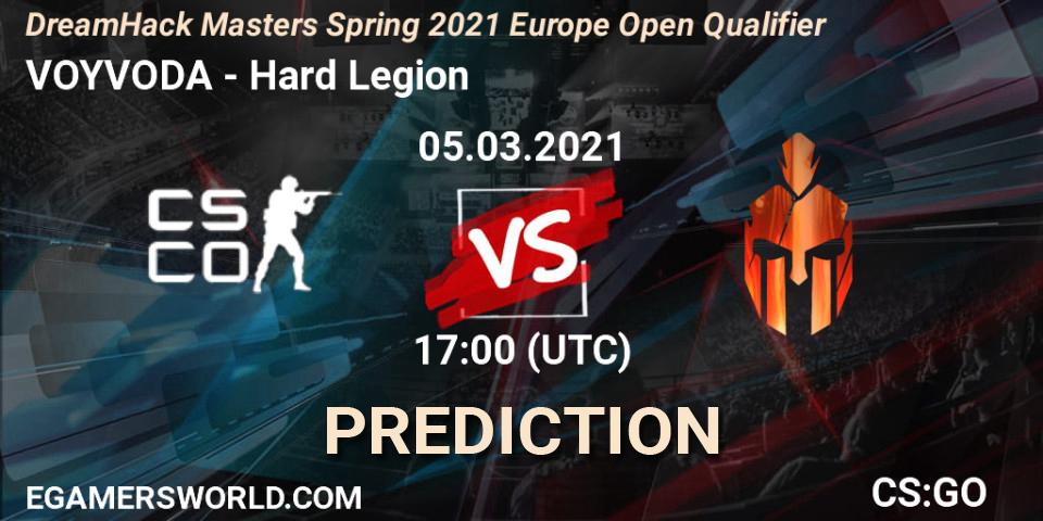 Prognose für das Spiel VOYVODA VS Hard Legion. 05.03.21. CS2 (CS:GO) - DreamHack Masters Spring 2021 Europe Open Qualifier