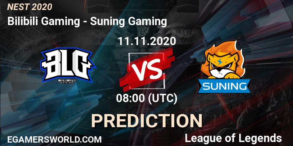 Prognose für das Spiel Bilibili Gaming VS Suning Gaming. 11.11.20. LoL - NEST 2020