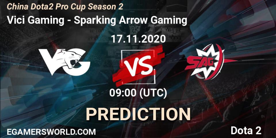 Prognose für das Spiel Vici Gaming VS Sparking Arrow Gaming. 17.11.2020 at 08:54. Dota 2 - China Dota2 Pro Cup Season 2