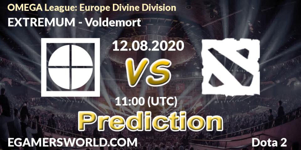 Prognose für das Spiel EXTREMUM VS Voldemort. 12.08.2020 at 11:01. Dota 2 - OMEGA League: Europe Divine Division