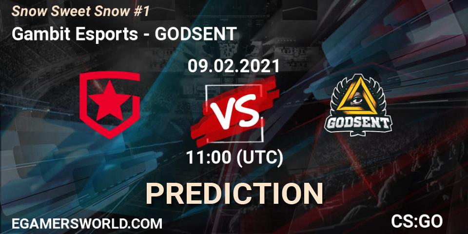 Prognose für das Spiel Gambit Esports VS GODSENT. 09.02.21. CS2 (CS:GO) - Snow Sweet Snow #1