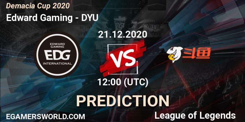 Prognose für das Spiel Edward Gaming VS DYU. 21.12.2020 at 12:00. LoL - Demacia Cup 2020