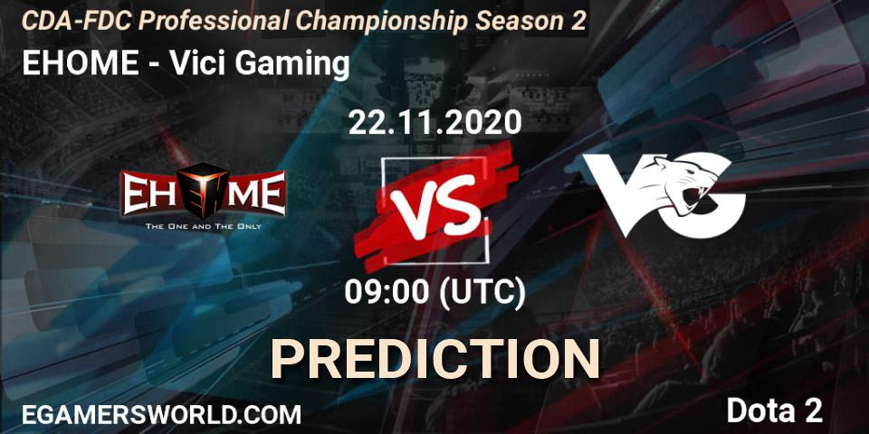 Prognose für das Spiel EHOME VS Vici Gaming. 22.11.2020 at 09:19. Dota 2 - CDA-FDC Professional Championship Season 2