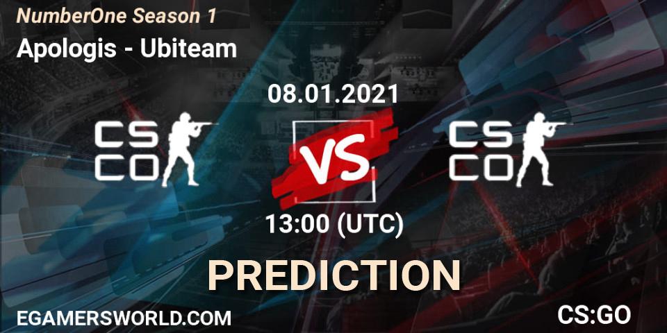 Prognose für das Spiel Apologis VS Ubiteam. 08.01.2021 at 13:10. Counter-Strike (CS2) - NumberOne Season 1
