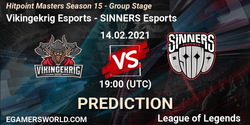 Prognose für das Spiel Vikingekrig Esports VS SINNERS Esports. 14.02.2021 at 20:00. LoL - Hitpoint Masters Season 15 - Group Stage