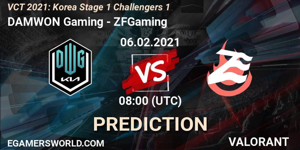 Prognose für das Spiel DAMWON Gaming VS ZFGaming. 06.02.2021 at 08:00. VALORANT - VCT 2021: Korea Stage 1 Challengers 1