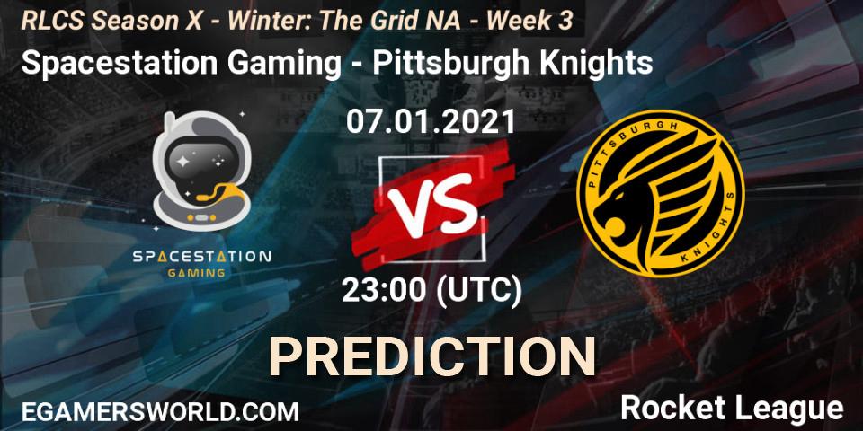 Prognose für das Spiel Spacestation Gaming VS Pittsburgh Knights. 14.01.21. Rocket League - RLCS Season X - Winter: The Grid NA - Week 3
