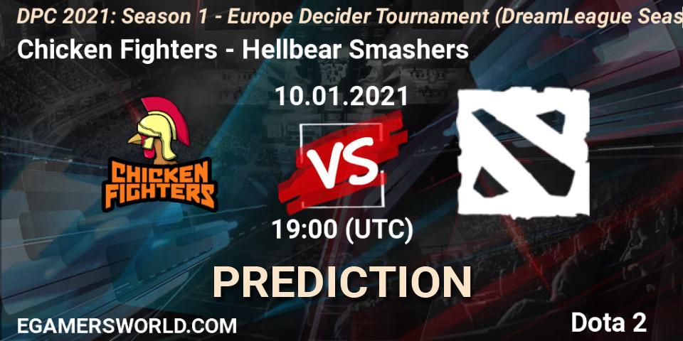 Prognose für das Spiel Chicken Fighters VS Hellbear Smashers. 10.01.2021 at 19:03. Dota 2 - DPC 2021: Season 1 - Europe Decider Tournament (DreamLeague Season 14)