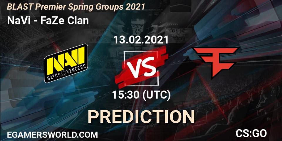 Prognose für das Spiel NaVi VS FaZe Clan. 13.02.2021 at 16:05. Counter-Strike (CS2) - BLAST Premier Spring Groups 2021