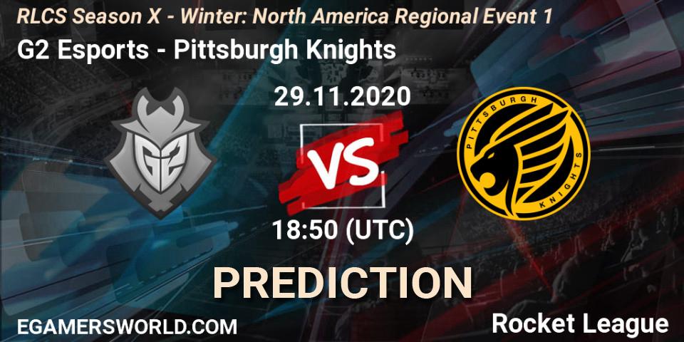 Prognose für das Spiel G2 Esports VS Pittsburgh Knights. 29.11.20. Rocket League - RLCS Season X - Winter: North America Regional Event 1