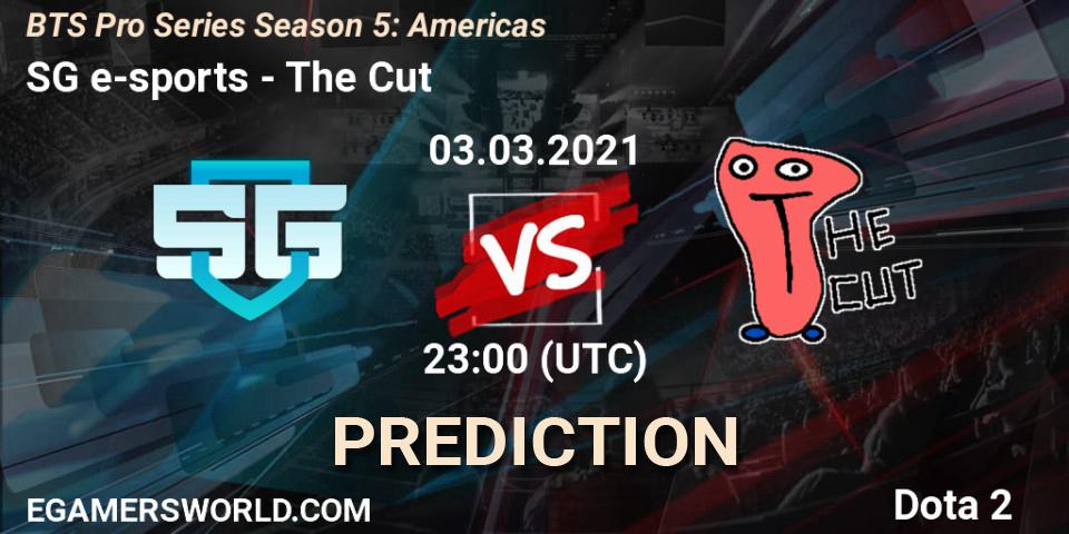 Prognose für das Spiel SG e-sports VS The Cut. 03.03.21. Dota 2 - BTS Pro Series Season 5: Americas