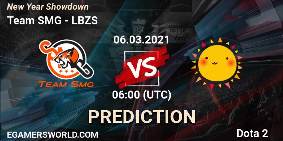 Prognose für das Spiel Team SMG VS LBZS. 06.03.2021 at 06:23. Dota 2 - New Year Showdown