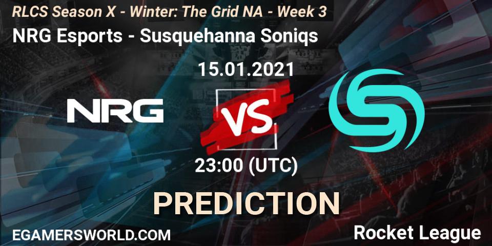 Prognose für das Spiel NRG Esports VS Susquehanna Soniqs. 15.01.2021 at 23:00. Rocket League - RLCS Season X - Winter: The Grid NA - Week 3