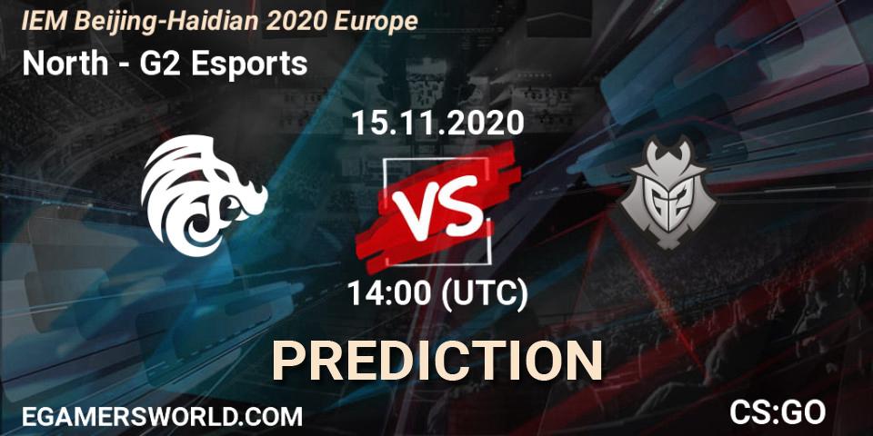 Prognose für das Spiel North VS G2 Esports. 15.11.20. CS2 (CS:GO) - IEM Beijing-Haidian 2020 Europe