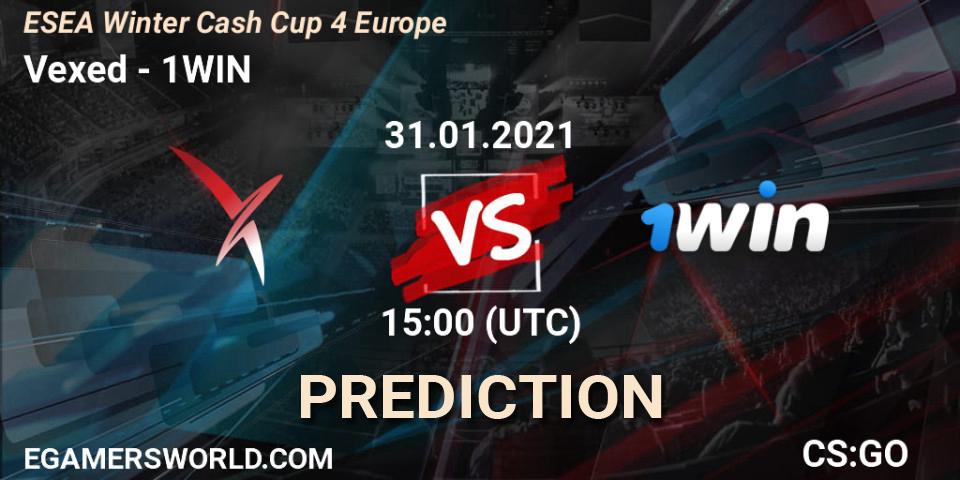 Prognose für das Spiel Vexed VS 1WIN. 31.01.21. CS2 (CS:GO) - ESEA Cash Cup - Europe: Winter 2020 #4