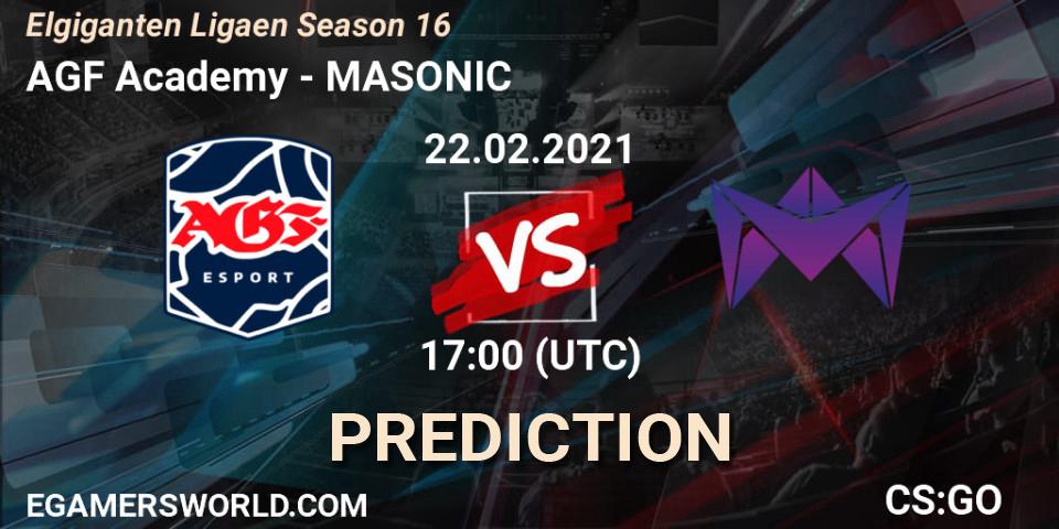 Prognose für das Spiel AGF Academy VS MASONIC. 22.02.2021 at 17:00. Counter-Strike (CS2) - Elgiganten Ligaen Season 16