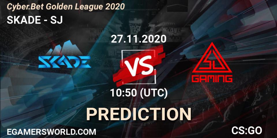 Prognose für das Spiel SKADE VS SJ. 27.11.2020 at 10:50. Counter-Strike (CS2) - Cyber.Bet Golden League 2020