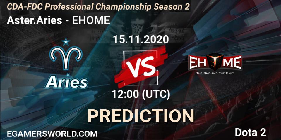 Prognose für das Spiel Aster.Aries VS EHOME. 15.11.2020 at 11:49. Dota 2 - CDA-FDC Professional Championship Season 2