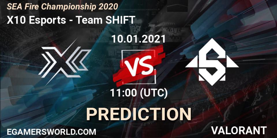Prognose für das Spiel X10 Esports VS Team SHIFT. 10.01.2021 at 11:00. VALORANT - SEA Fire Championship 2020