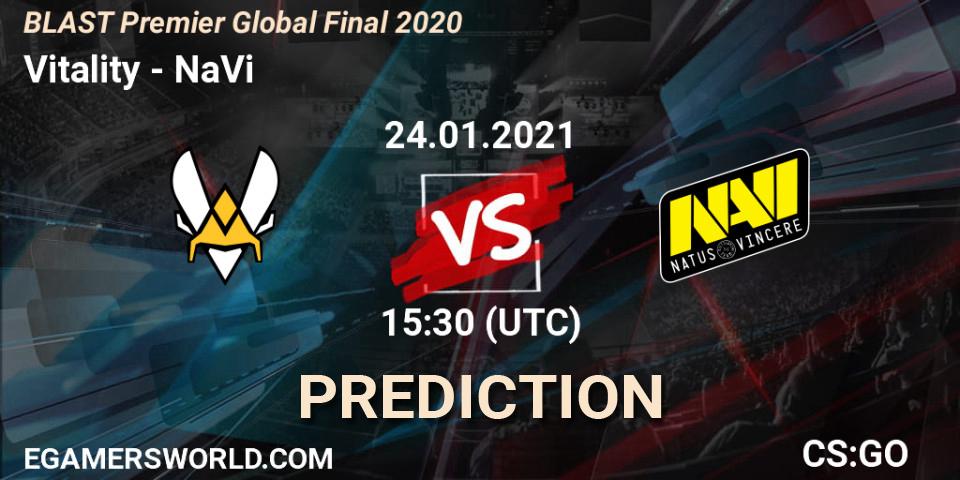 Prognose für das Spiel Vitality VS NaVi. 24.01.21. CS2 (CS:GO) - BLAST Premier Global Final 2020